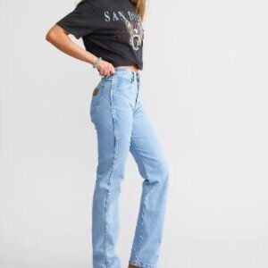 Tall Women’s Cowboy Cut Stretch Jeans – Size 9 x34, High Rise, Straight Leg